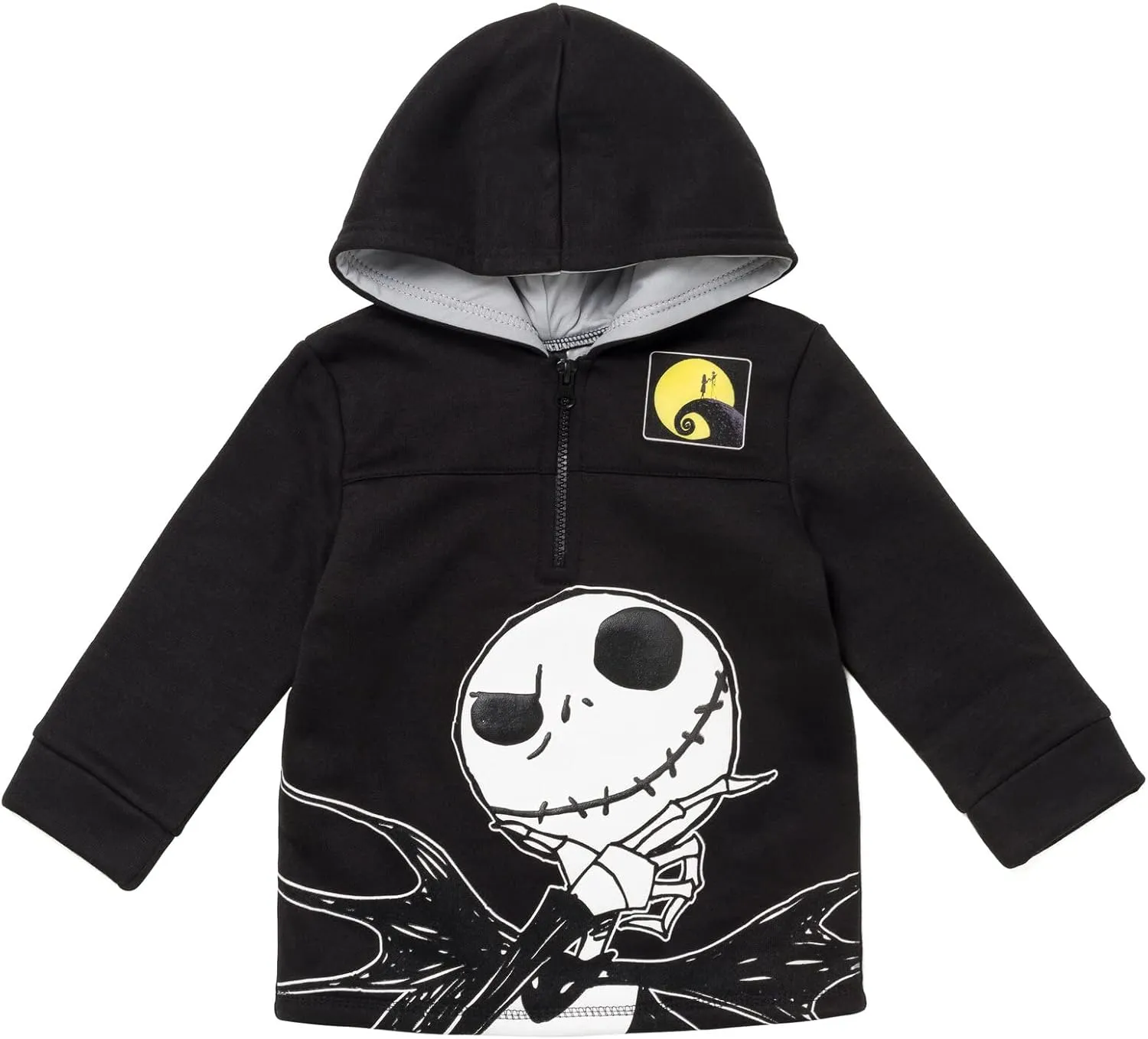 Disney Nightmare Before Christmas Jack Skellington Oogie Boogie Sally Fleece Quarter Zip Hoodie Toddler to Little Kid