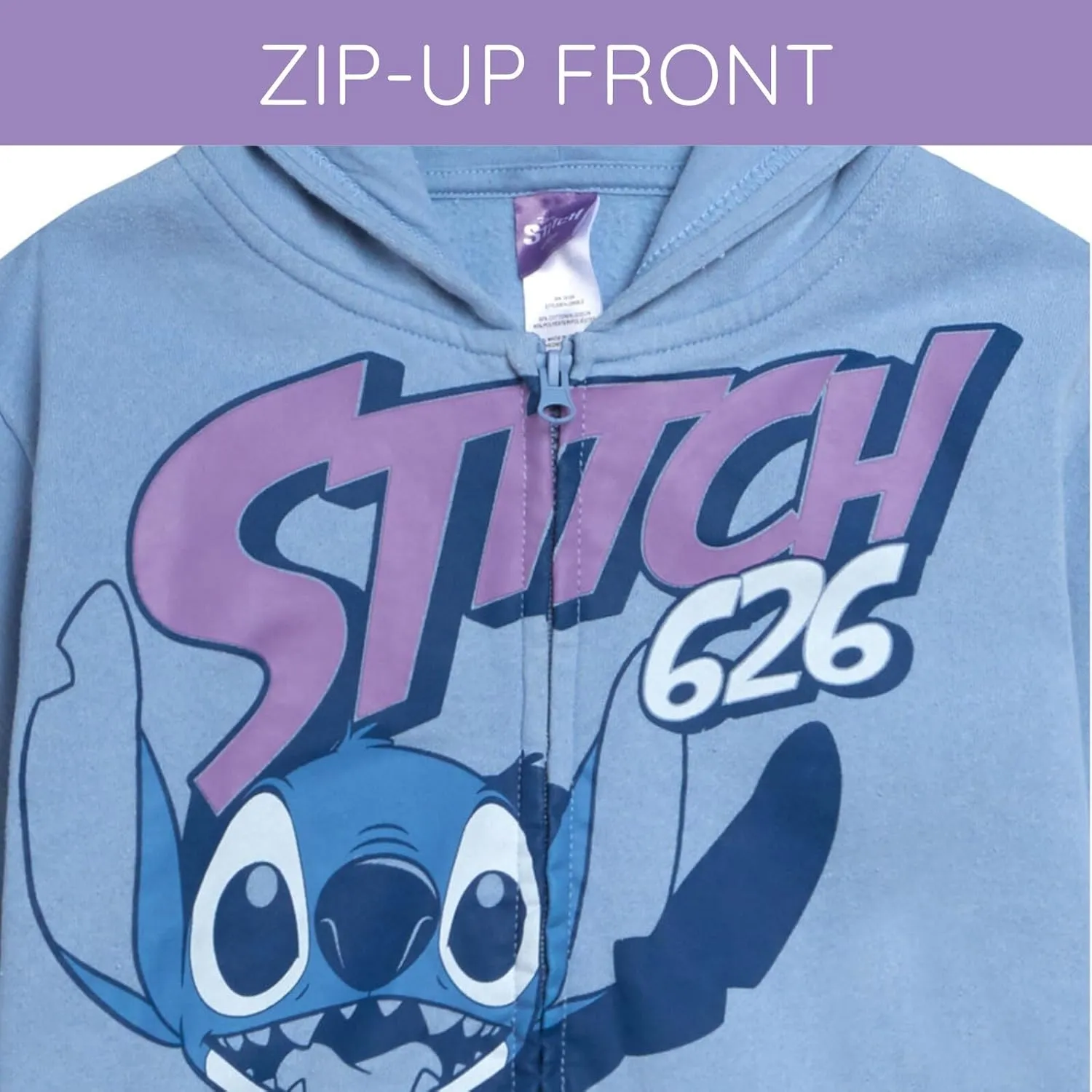 Disney Toy Story Mickey Mouse Lilo & Stitch Fleece Zip Up Hoodie Toddler to Big Kid Sizes (2T - 18-20)