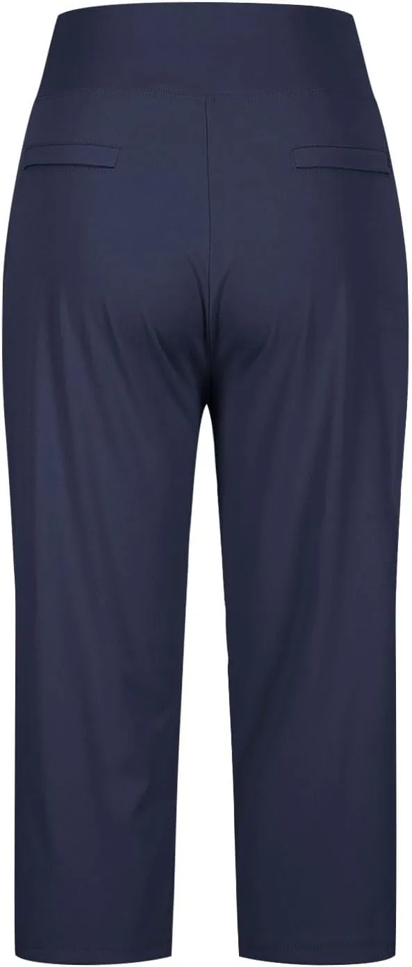 Dressy Capri Pants for Women High Waist Stretch Office Work Crop Pant Soft Dress Suit Pants Yoga Slacks with Pocket