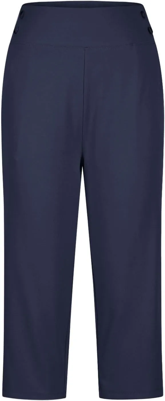 Dressy Capri Pants for Women High Waist Stretch Office Work Crop Pant Soft Dress Suit Pants Yoga Slacks with Pocket