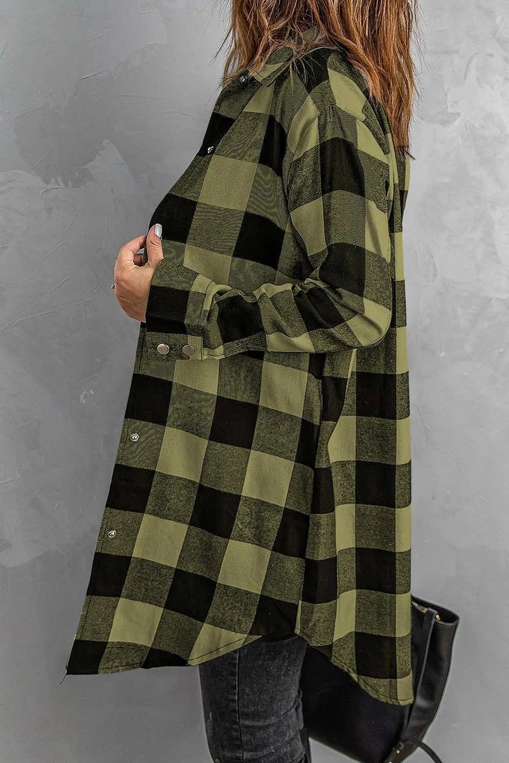 EVALESS Color Block Plaid Shacket Jacket Womens Fall Clothes Fashion Outfits