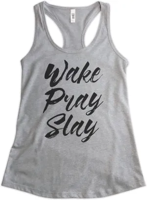 EVERTREE CLOTHING Wake Pray Slay Tank Top, Ladies Racerback Tank Top, Workout Tank, Gym Tank, Exercise Tank