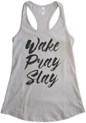 EVERTREE CLOTHING Wake Pray Slay Tank Top, Ladies Racerback Tank Top, Workout Tank, Gym Tank, Exercise Tank