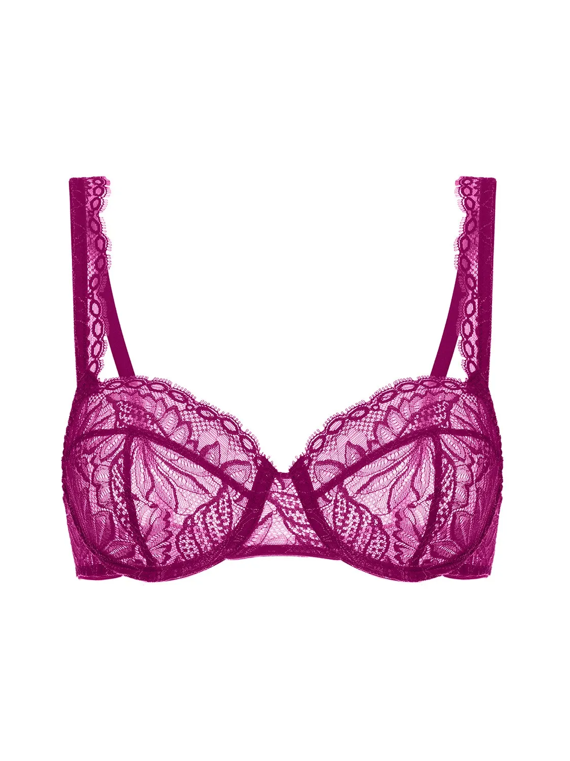 Exotica Sheer Demi - Raspberry