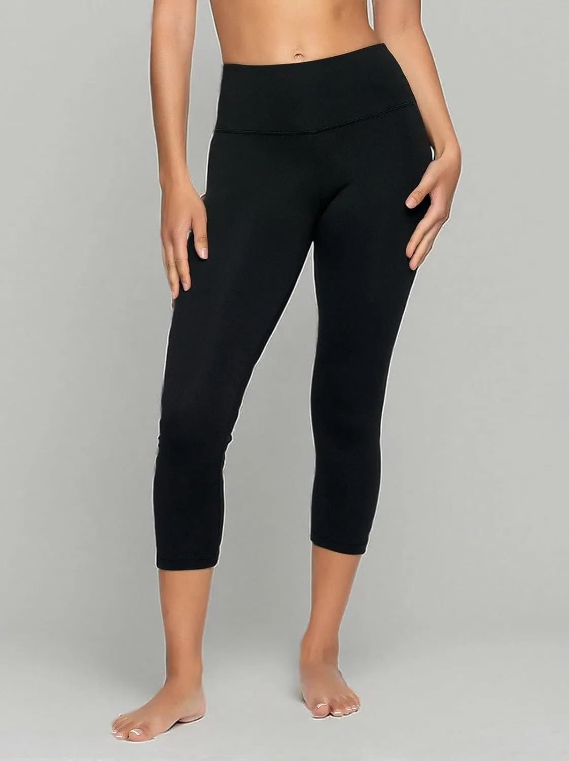 Felina Super Soft Sueded Womens Capri Leggings - Squat Proof & Breathable, Tummy Control Yoga Pants
