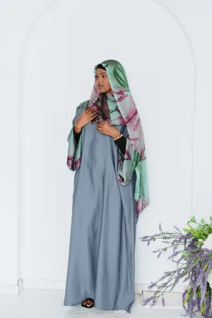 Fuchsia Water Color Abaya Set