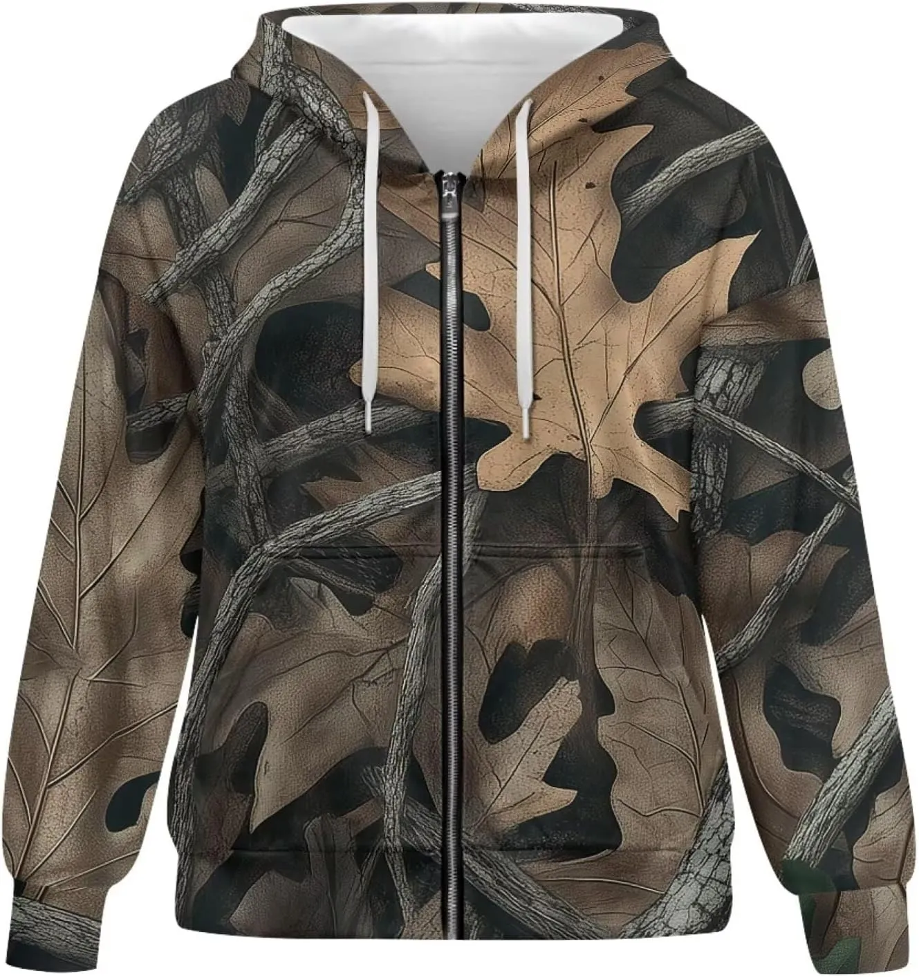 Full Zip Up Hoodies for Women Long Sleeve Track Jackets Loose Sweatshirt Drawstring Pullover Sweaters With Pockets