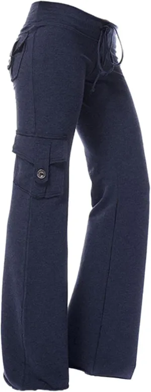 FZYLQY Womens Wide Leg Yoga Pants Wide Leg Trousers Cargo Pants Plus Size Flare Leggings Bootcut Yoga Pants with Pockets