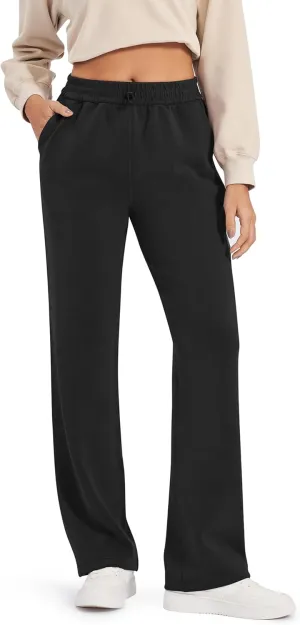G4Free Smoofit Wide Leg Sweatpants Yoga Pants with Pockets Drawcord Casual Lounge Pants Modal Soft Petite/Regular/Tall