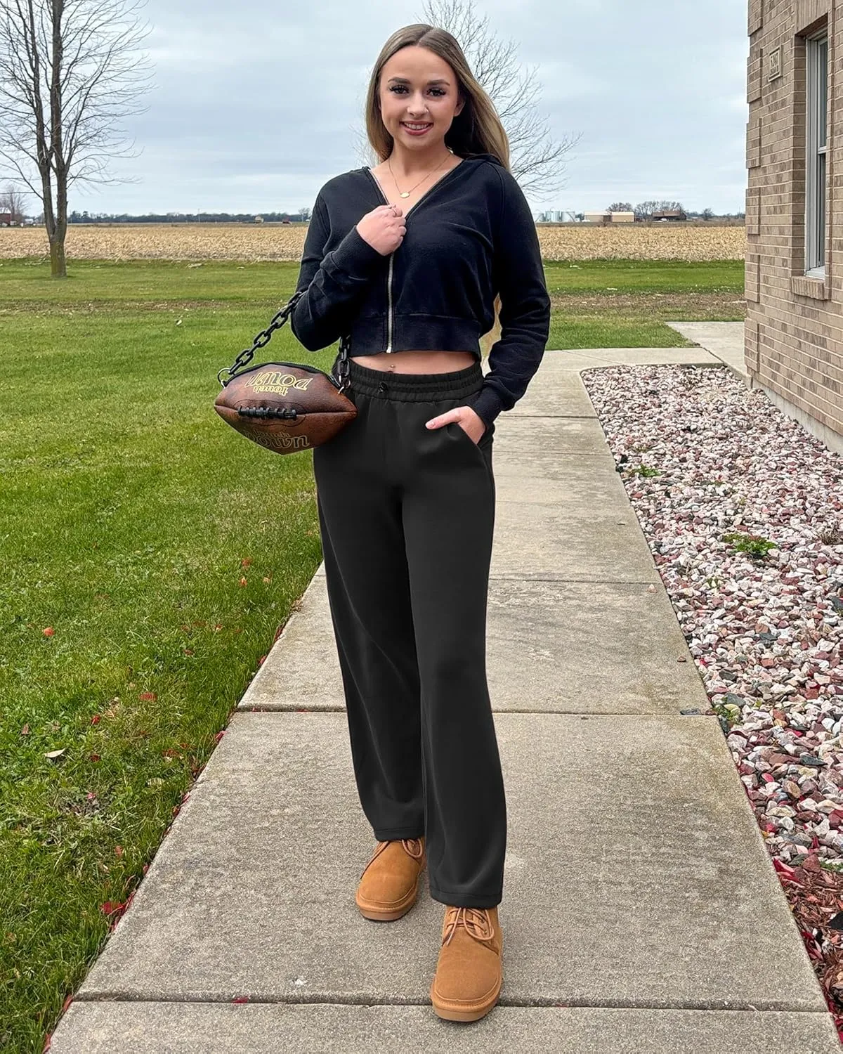G4Free Smoofit Wide Leg Sweatpants Yoga Pants with Pockets Drawcord Casual Lounge Pants Modal Soft Petite/Regular/Tall