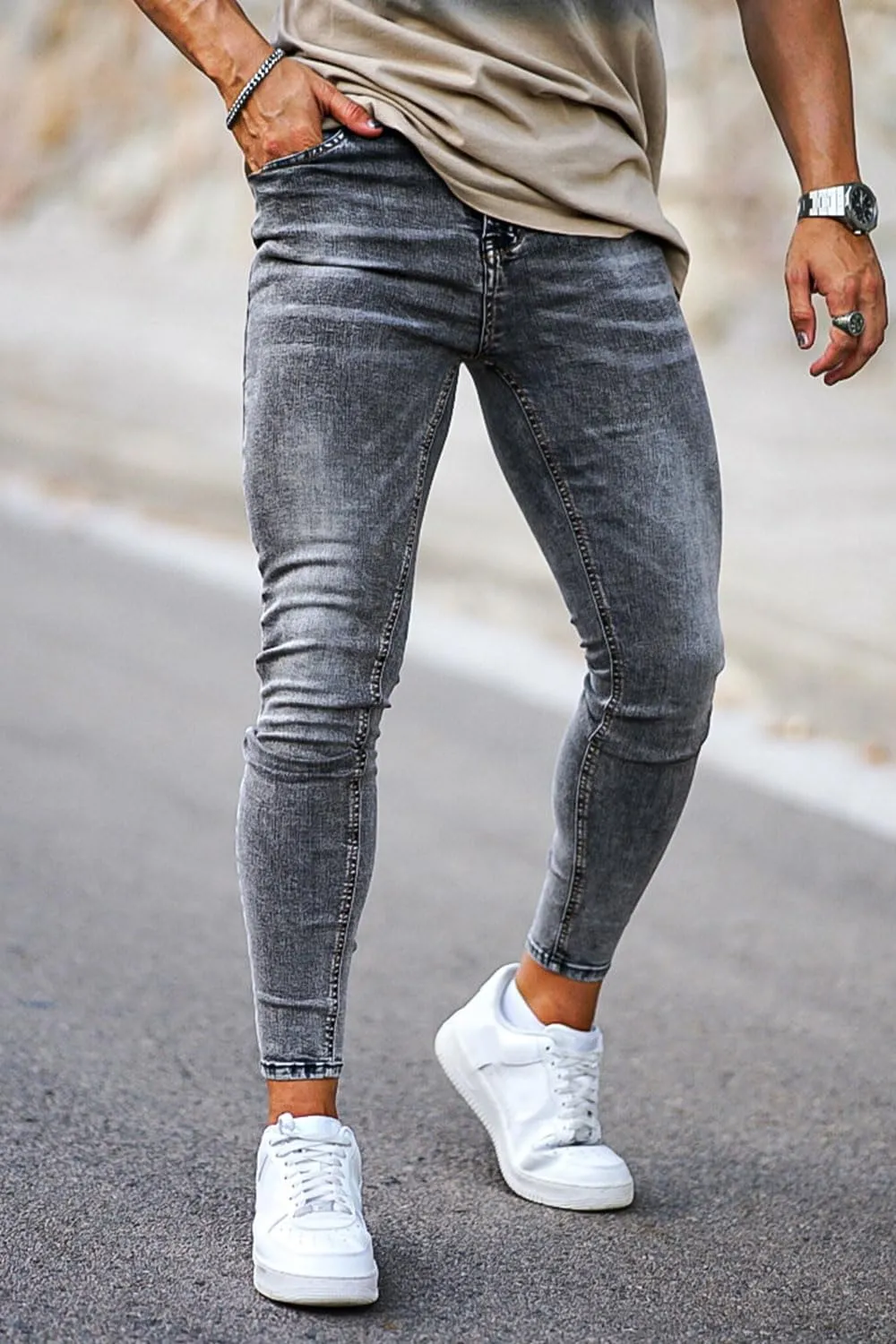 GINGTTO Mens Skinny Jeans Stretch Denim Jeans for Men