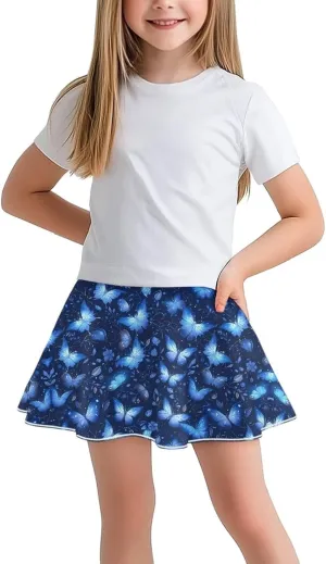 Girls Athletic Tennis Skirts with Shorts High Waisted Golf Skorts with Pockets Novel Printed Casual Daily Wear