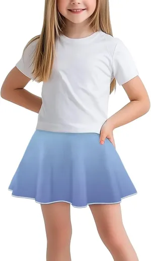 Girls Athletic Tennis Skirts with Shorts High Waisted Golf Skorts with Pockets Novel Printed Casual Daily Wear