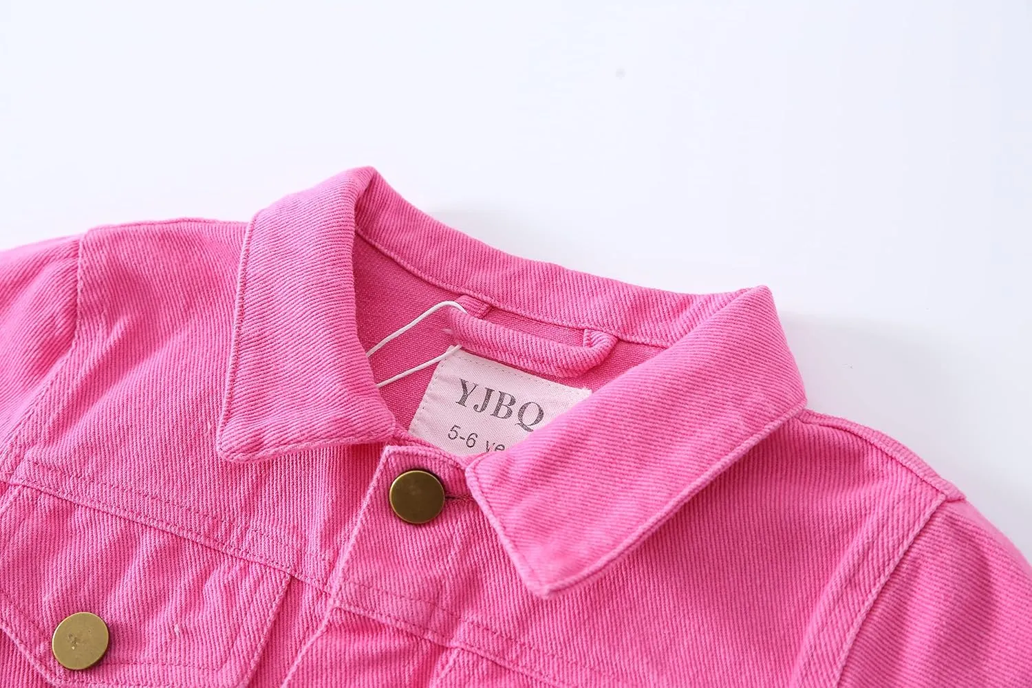 Girls Denim Jacket Classic Jean Coat for Kids & Teens, Casual Outerwear for Spring Fall Lightweight Sizes 5-14 Years