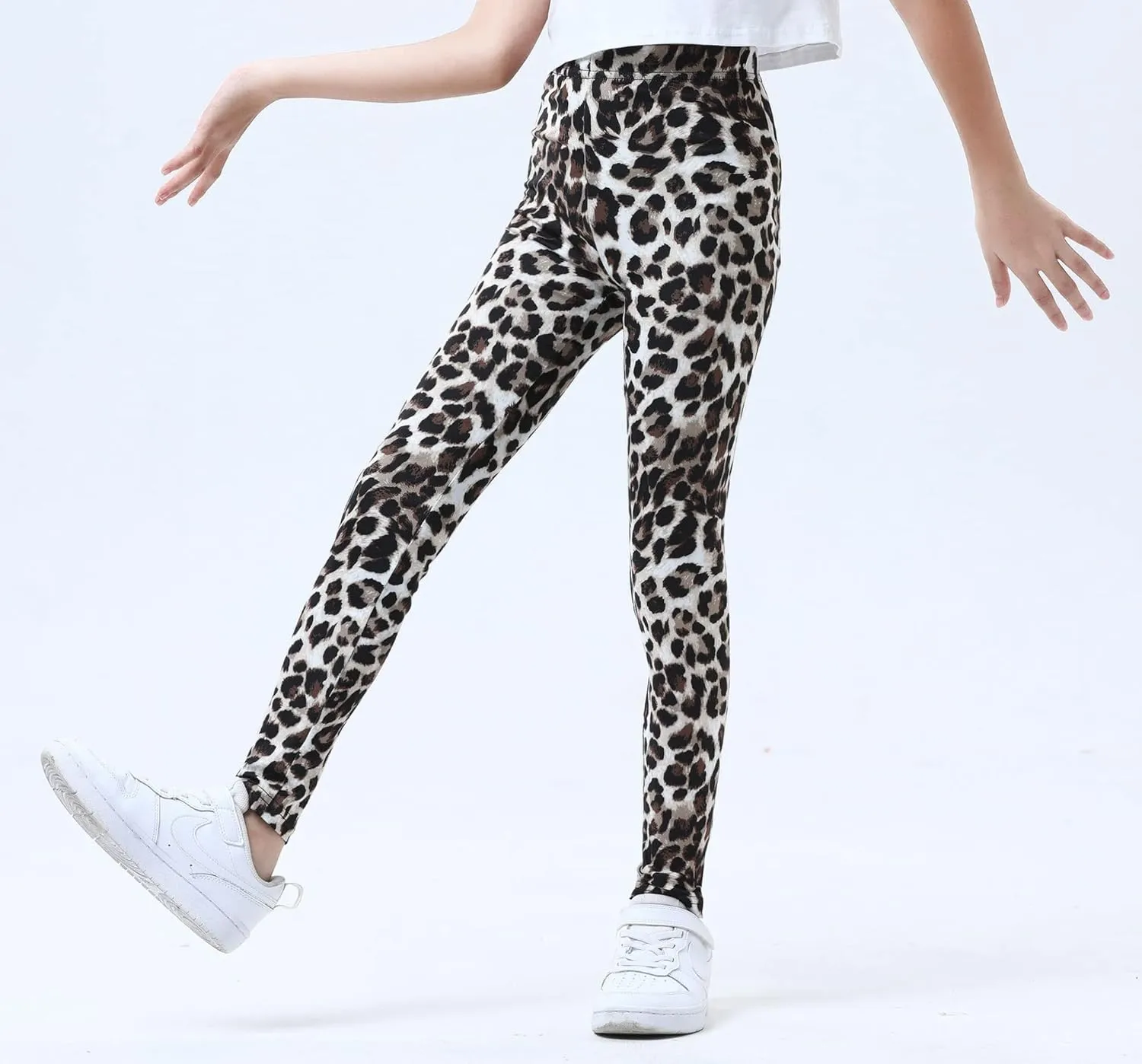 Girls MultiPacks Soft Stretch Leggings Full-Length Pants Basic Wear 4-13 Years