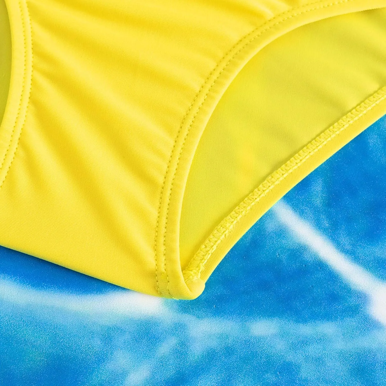 Girls One Piece Swimsuit One Shoulder Bathing Suit Lemon Print Adjustable Strap Swimwear for Size 5-14 Years