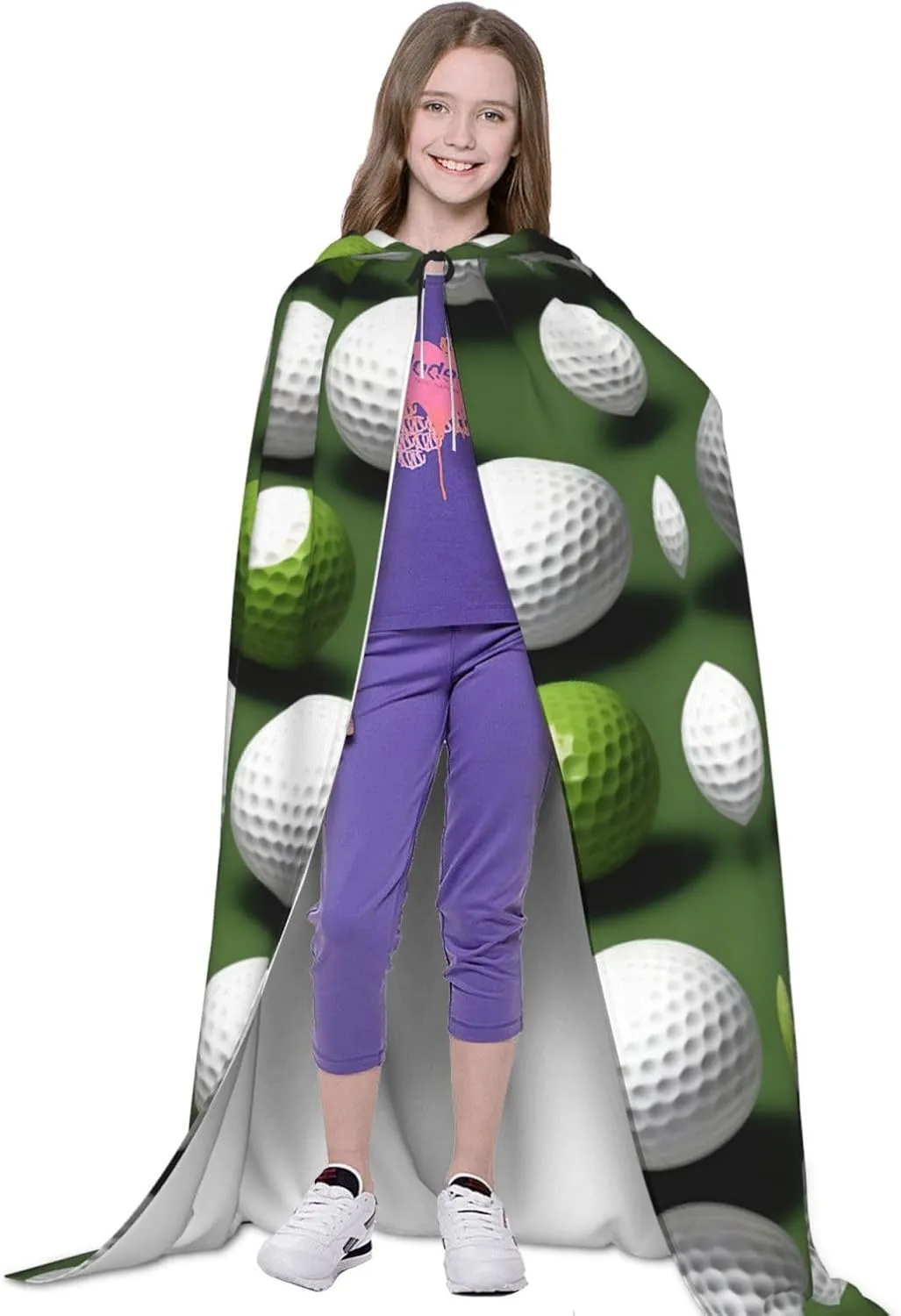 Golf Ball Hooded Cloak Coat Winter Warm Long Cloak Cosplay Costumes Outerwear Carnivals Hoodies Capes