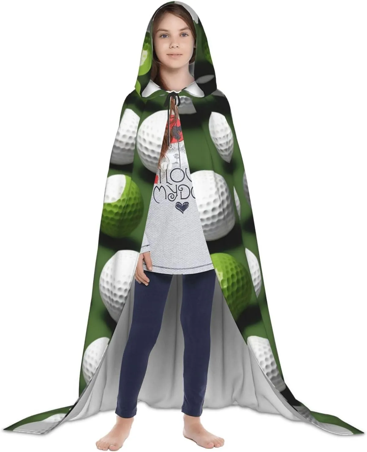 Golf Ball Hooded Cloak Coat Winter Warm Long Cloak Cosplay Costumes Outerwear Carnivals Hoodies Capes