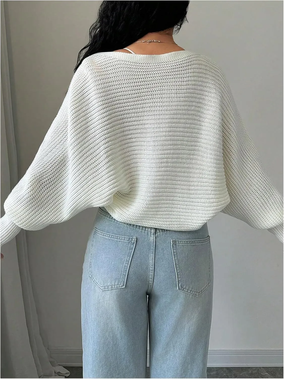 GORGLITTER Women's Open Front Cropped Cardigan Bolero Sweater Lightweight Long Sleeve Shrug Knit Top