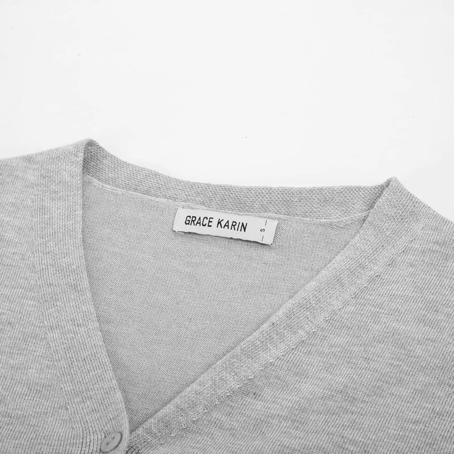 GRACE KARIN Womens 2025 Basic Summer Short Sleeve Cardigan Sweaters Lightweight V-Neck Button Down Cropped Shrug Sweater Tops