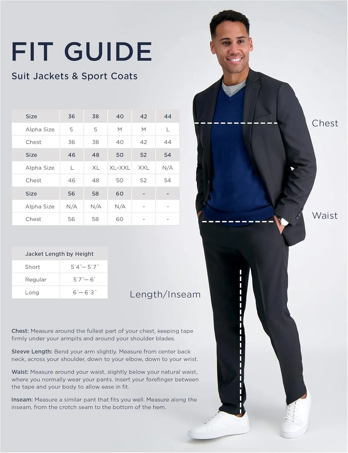 Haggar Men's Premium Stretch Tailored Straight Fit Suit Separate Jackets