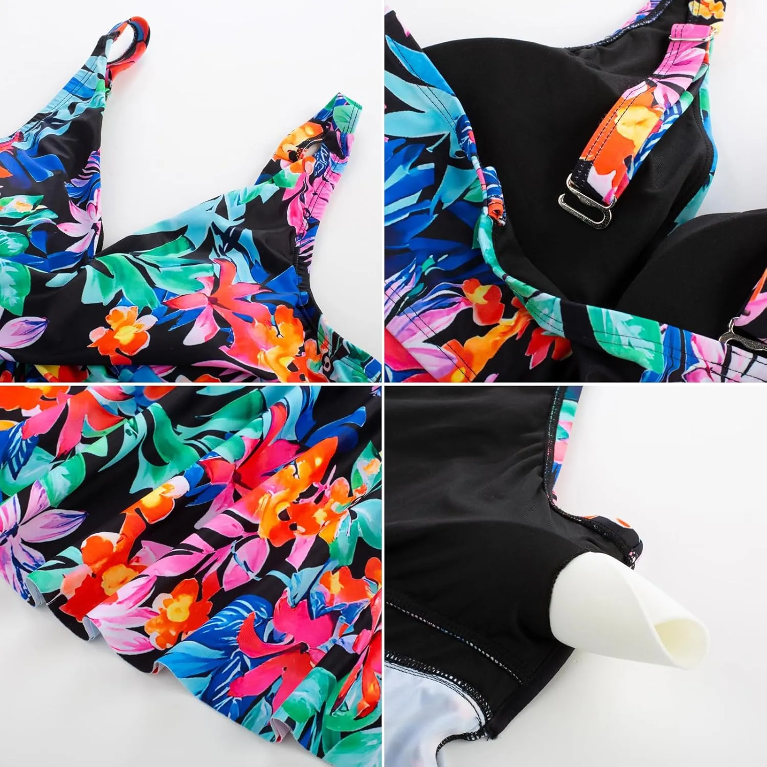 Hanna Nikole Women Plus Size Swimsuit Tops Twist V Neck Only Modest Tankini Swimsuit Tops Bathing Suits No Bottom