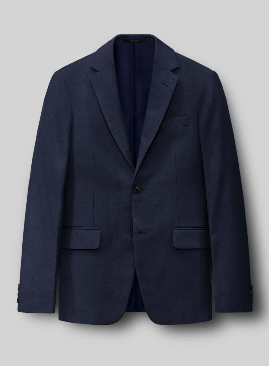 Hardy Minnis Blue Sharkskin Wool Jacket
