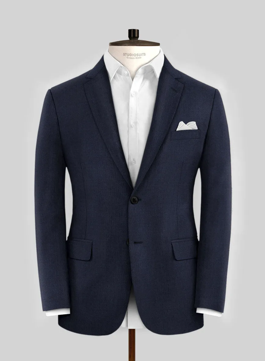 Hardy Minnis Blue Sharkskin Wool Jacket