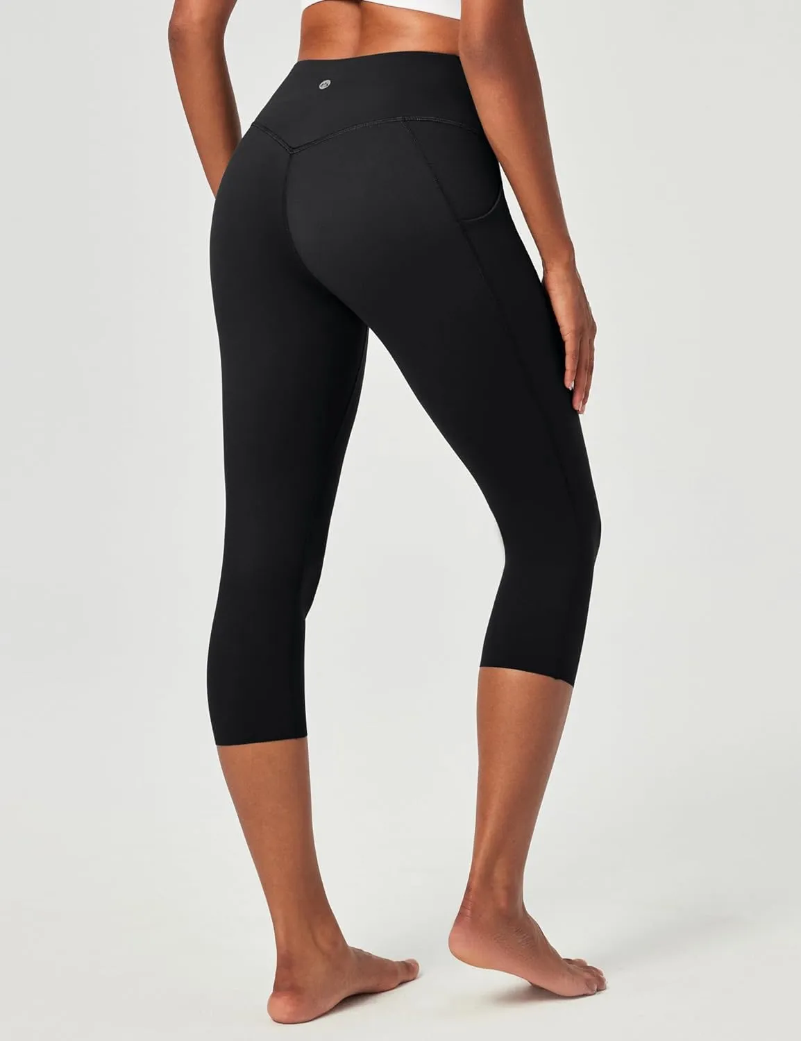 Heathyoga Buttery Soft Capri Leggings with Pockets for Women Tummy Control Capri Pants High Waisted Yoga Pants Women