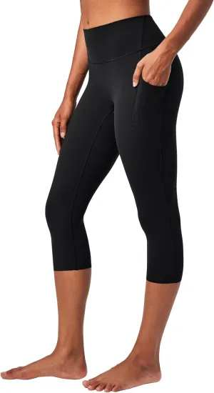 Heathyoga Buttery Soft Capri Leggings with Pockets for Women Tummy Control Capri Pants High Waisted Yoga Pants Women