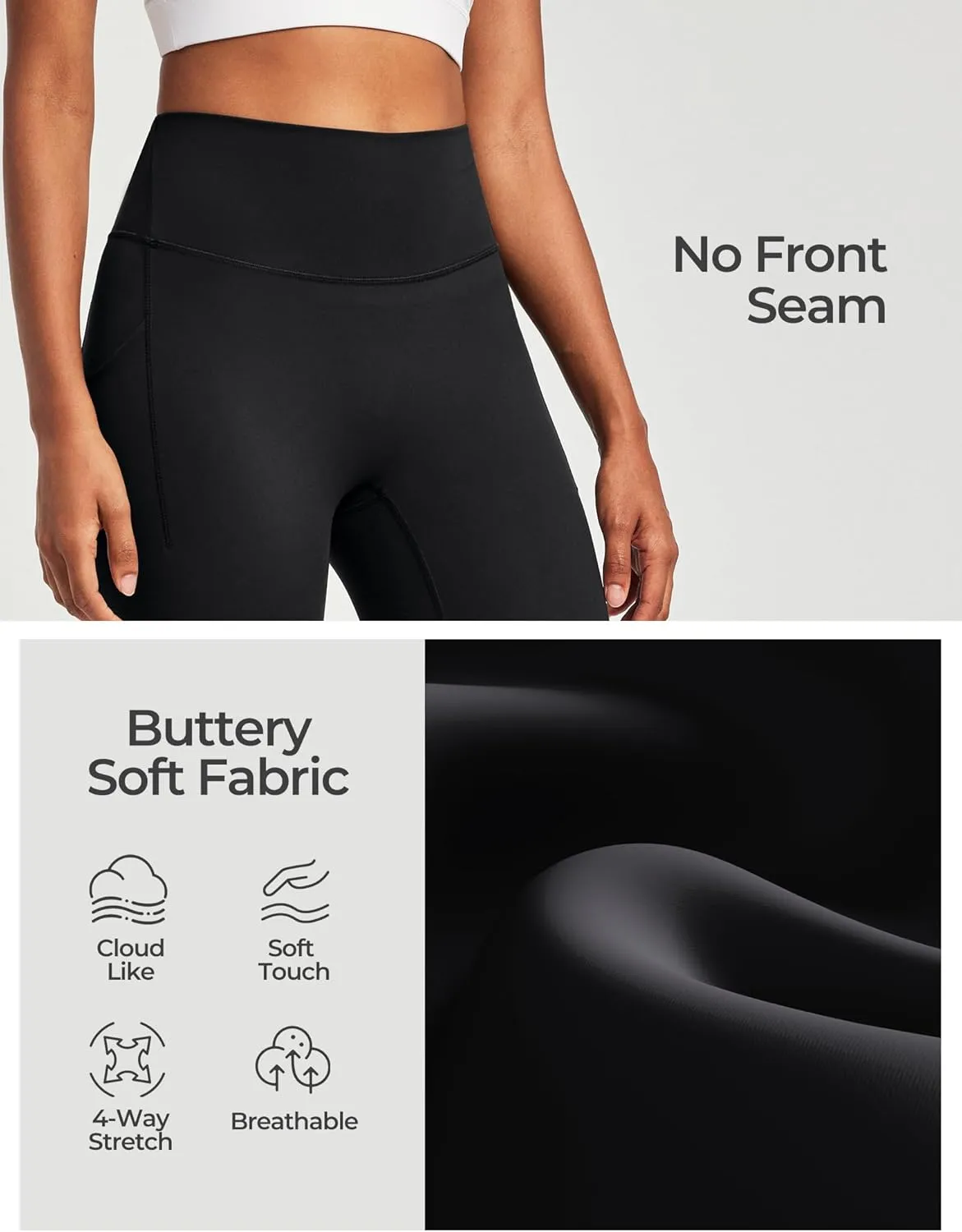 Heathyoga Buttery Soft Capri Leggings with Pockets for Women Tummy Control Capri Pants High Waisted Yoga Pants Women