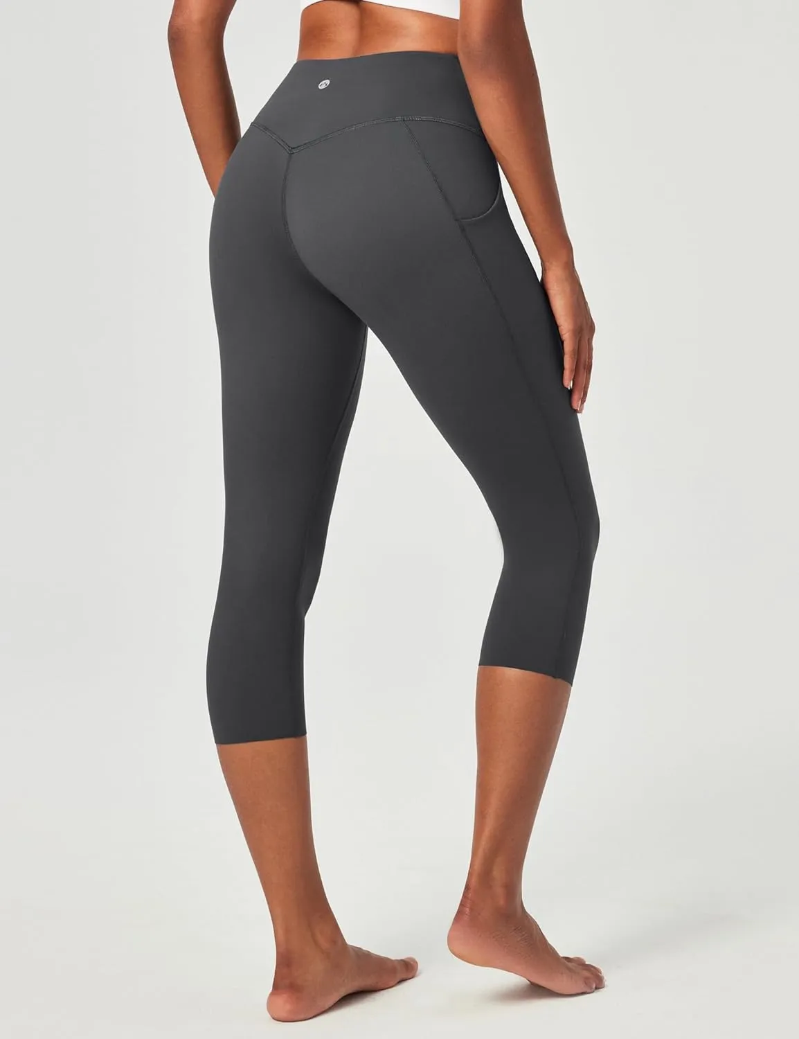 Heathyoga Buttery Soft Capri Leggings with Pockets for Women Tummy Control Capri Pants High Waisted Yoga Pants Women