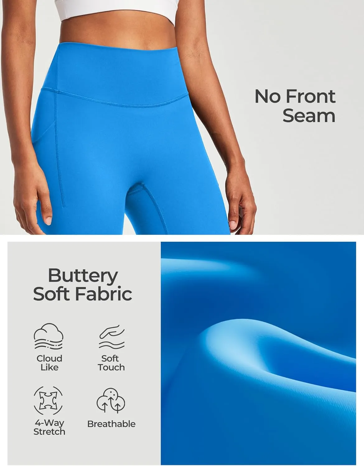 Heathyoga Buttery Soft Capri Leggings with Pockets for Women Tummy Control Capri Pants High Waisted Yoga Pants Women