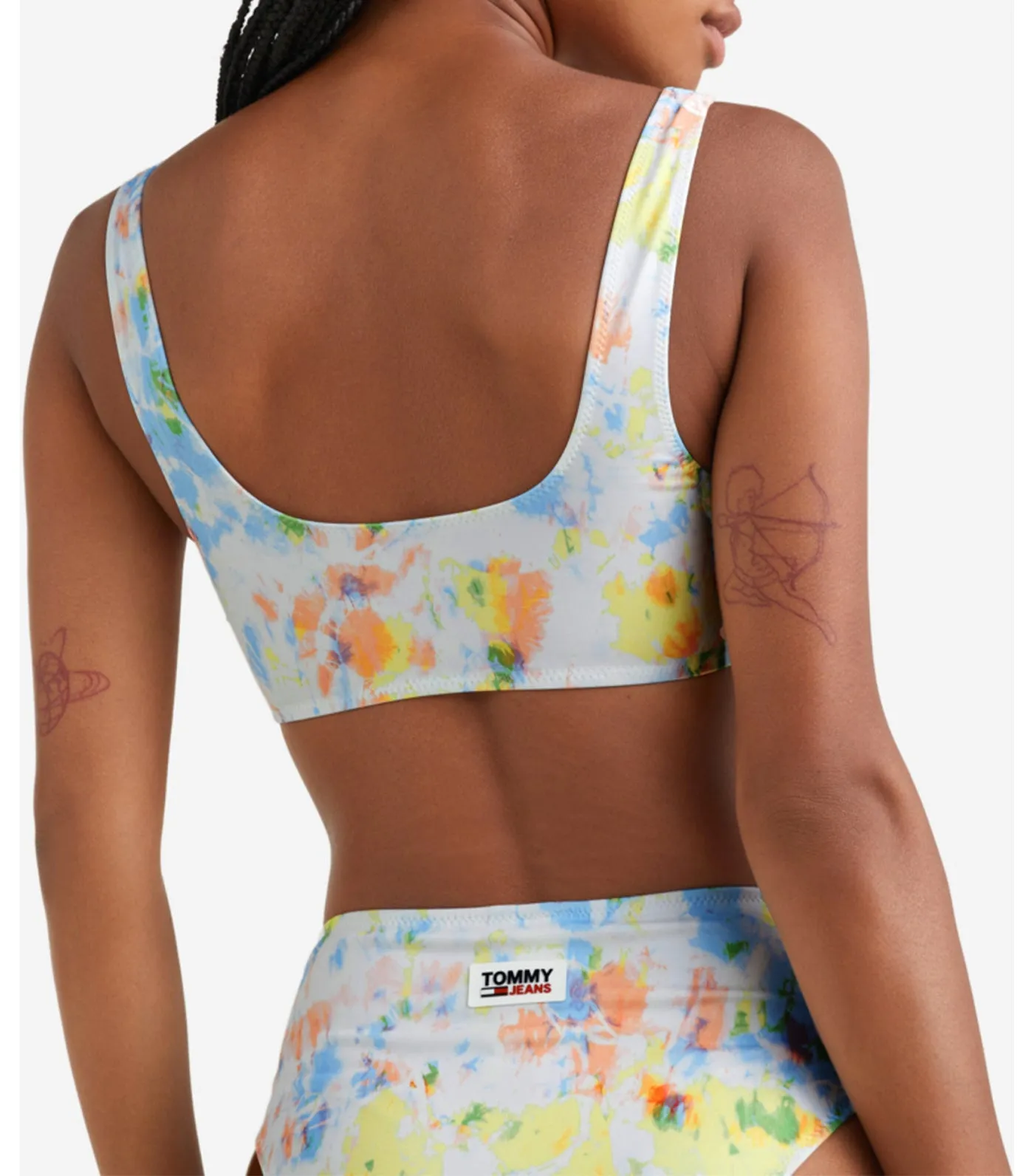 High Leg Cheeky Bikini Bottom Multi