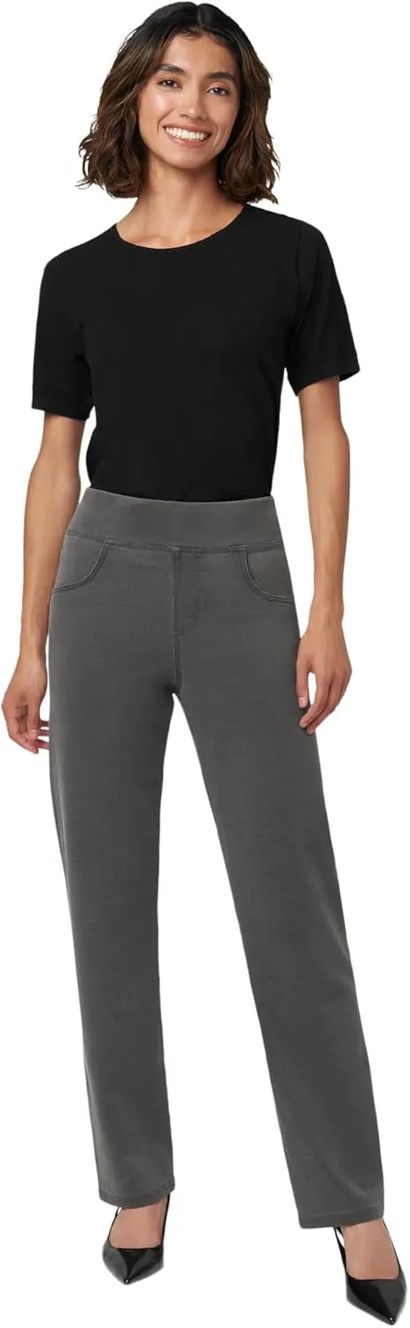 HUE Women's Super Soft Stretch High Rise Denim Leggings, No Side Seams