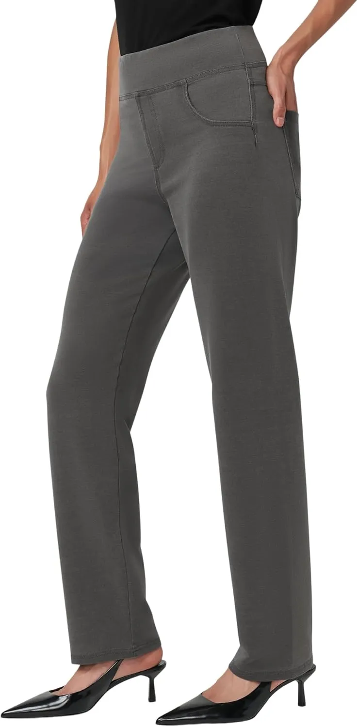 HUE Women's Super Soft Stretch High Rise Denim Leggings, No Side Seams