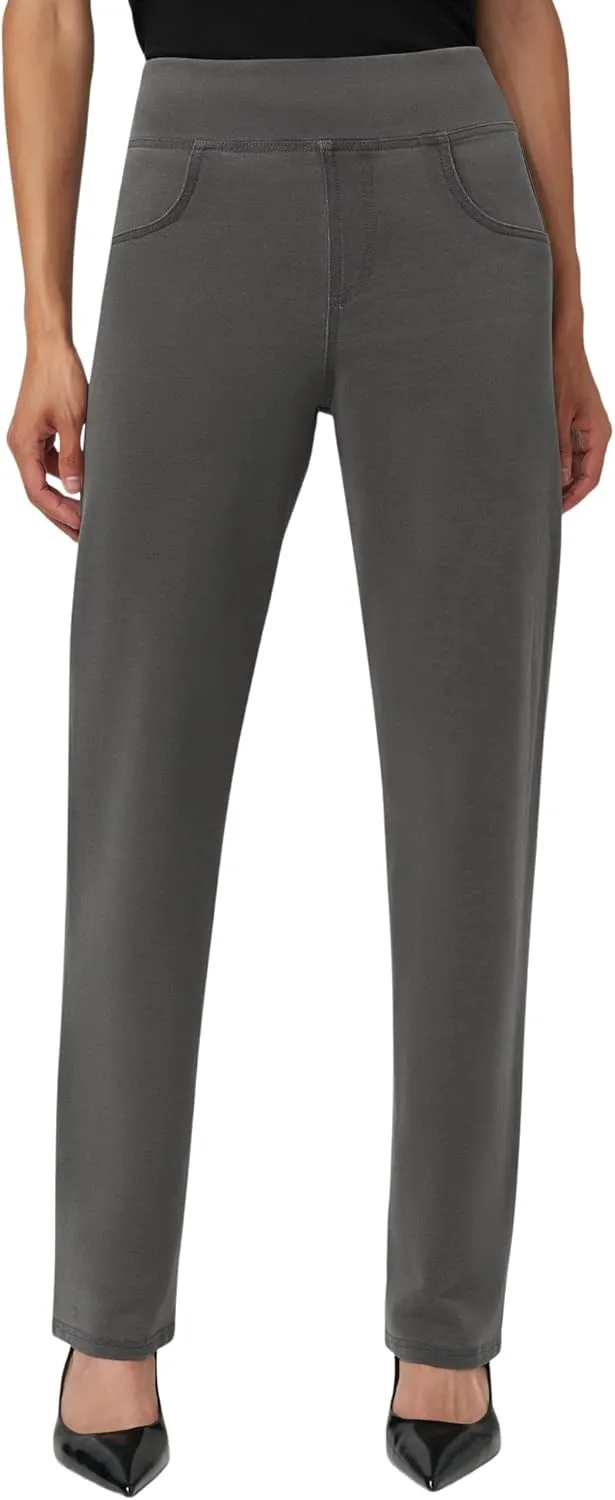 HUE Women's Super Soft Stretch High Rise Denim Leggings, No Side Seams