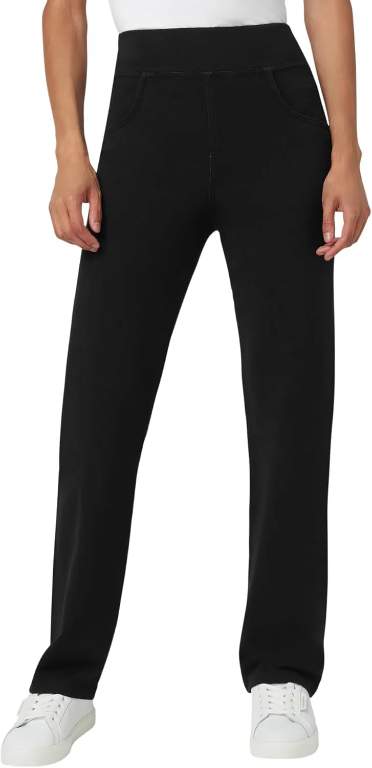 HUE Women's Super Soft Stretch High Rise Denim Leggings, No Side Seams