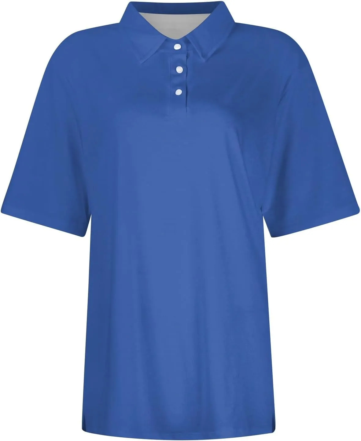 HXHYQKP Womens Polo Shirts Short Sleeve Summer Button Down Collared Tops Business Work Casual Dressy Basic Blouses
