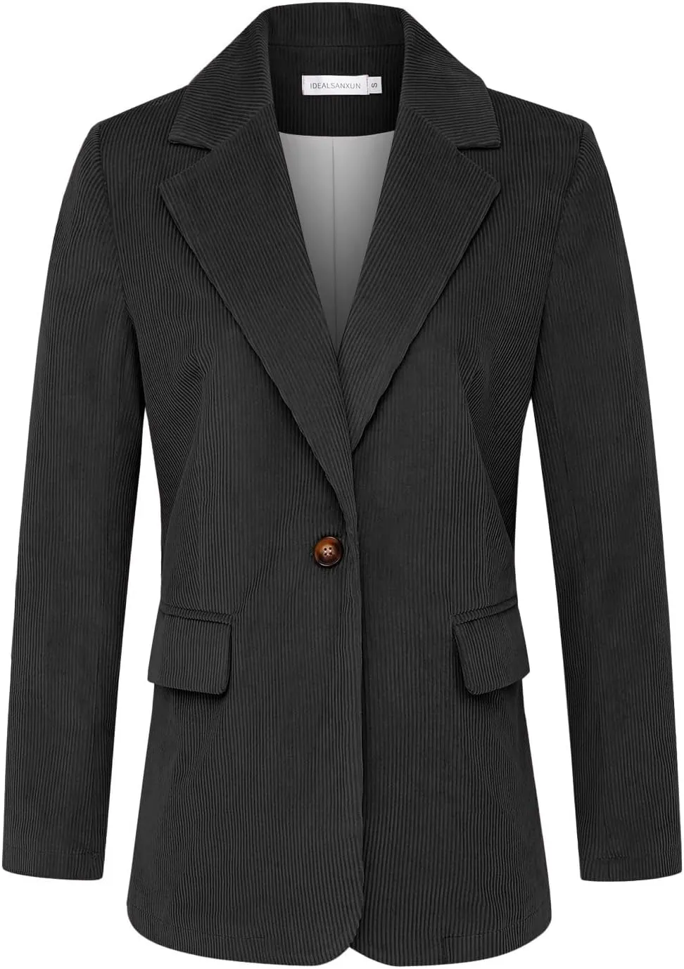IDEALSANXUN Womens Corduroy Blazer Fall Winter Casual Blazer Dressy Suit Jackets