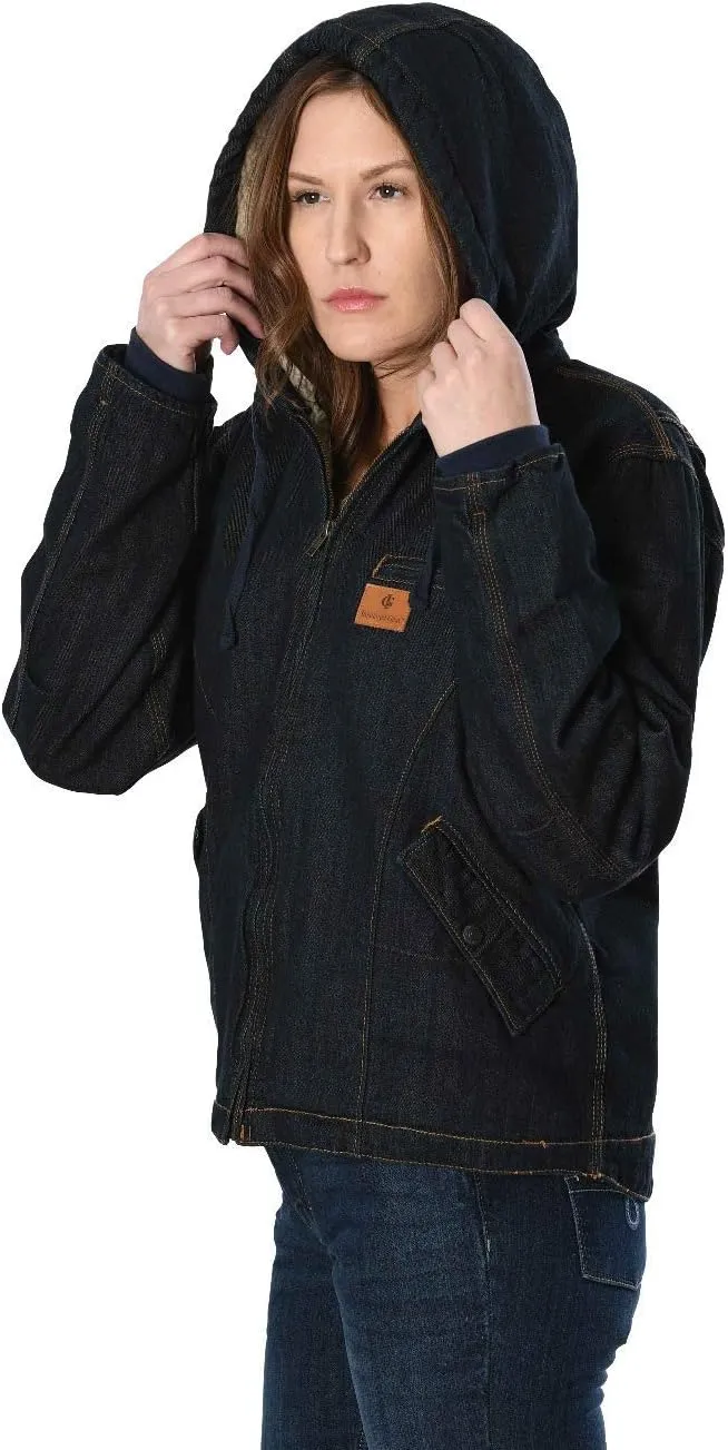 IG Insulated Gear Womens Sherpa Lined Washed Duck Hooded Jackets