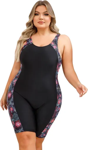 IKADEX Women Plus Size Rush Guard Zipper Swimwear Modest One-Piece Swimsuit Surfing Bathing Suit
