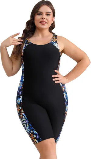 IKADEX Women Plus Size Rush Guard Zipper Swimwear Modest One-Piece Swimsuit Surfing Bathing Suit