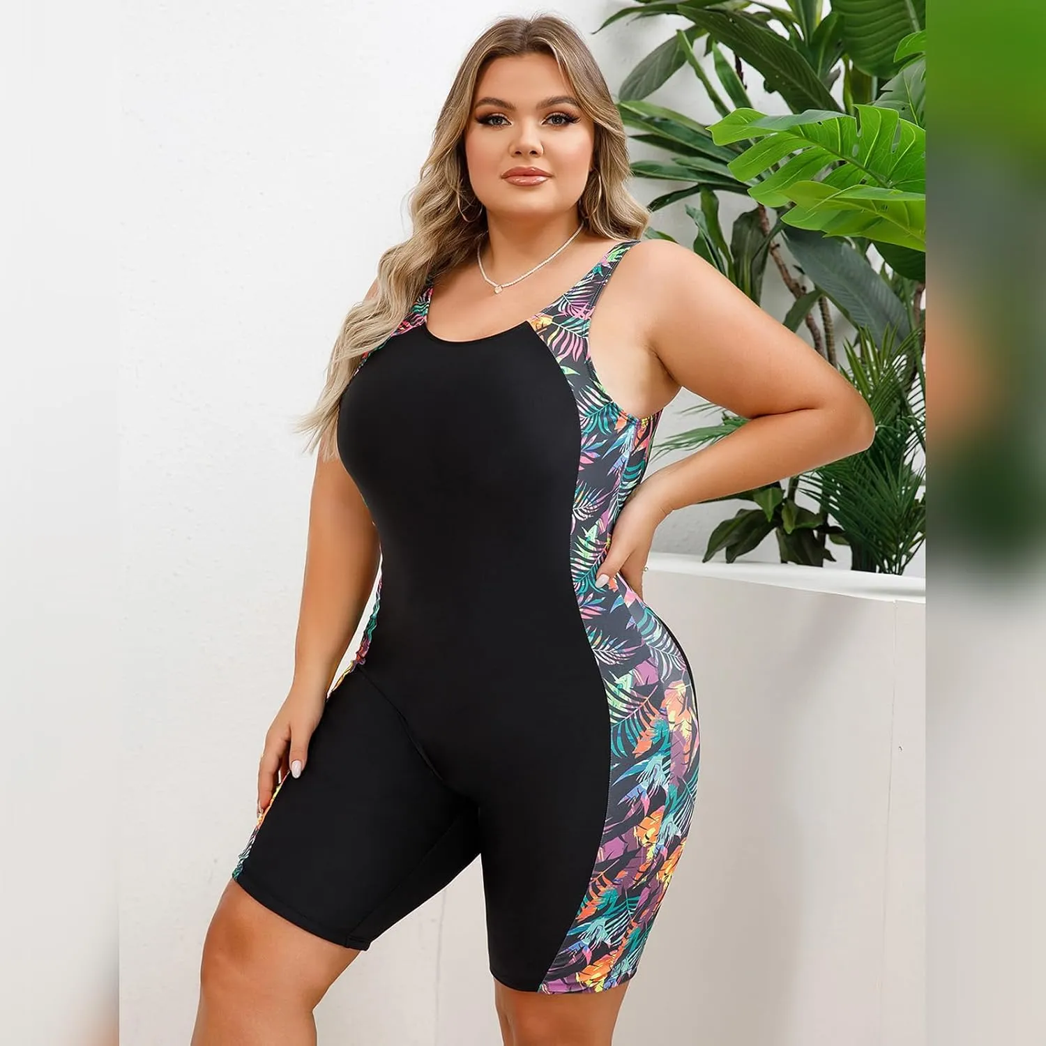 IKADEX Women Plus Size Rush Guard Zipper Swimwear Modest One-Piece Swimsuit Surfing Bathing Suit