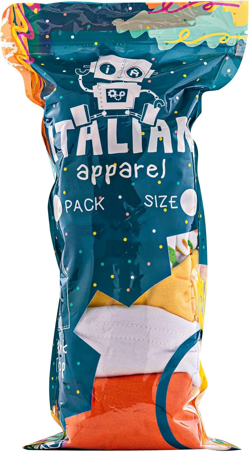 ITALIAN APPAREL - Toddler & Boys and Girls Shirts Tank TOP - 100% Cotton Imported Kids Uniforms Clothes Tshirts Underwear