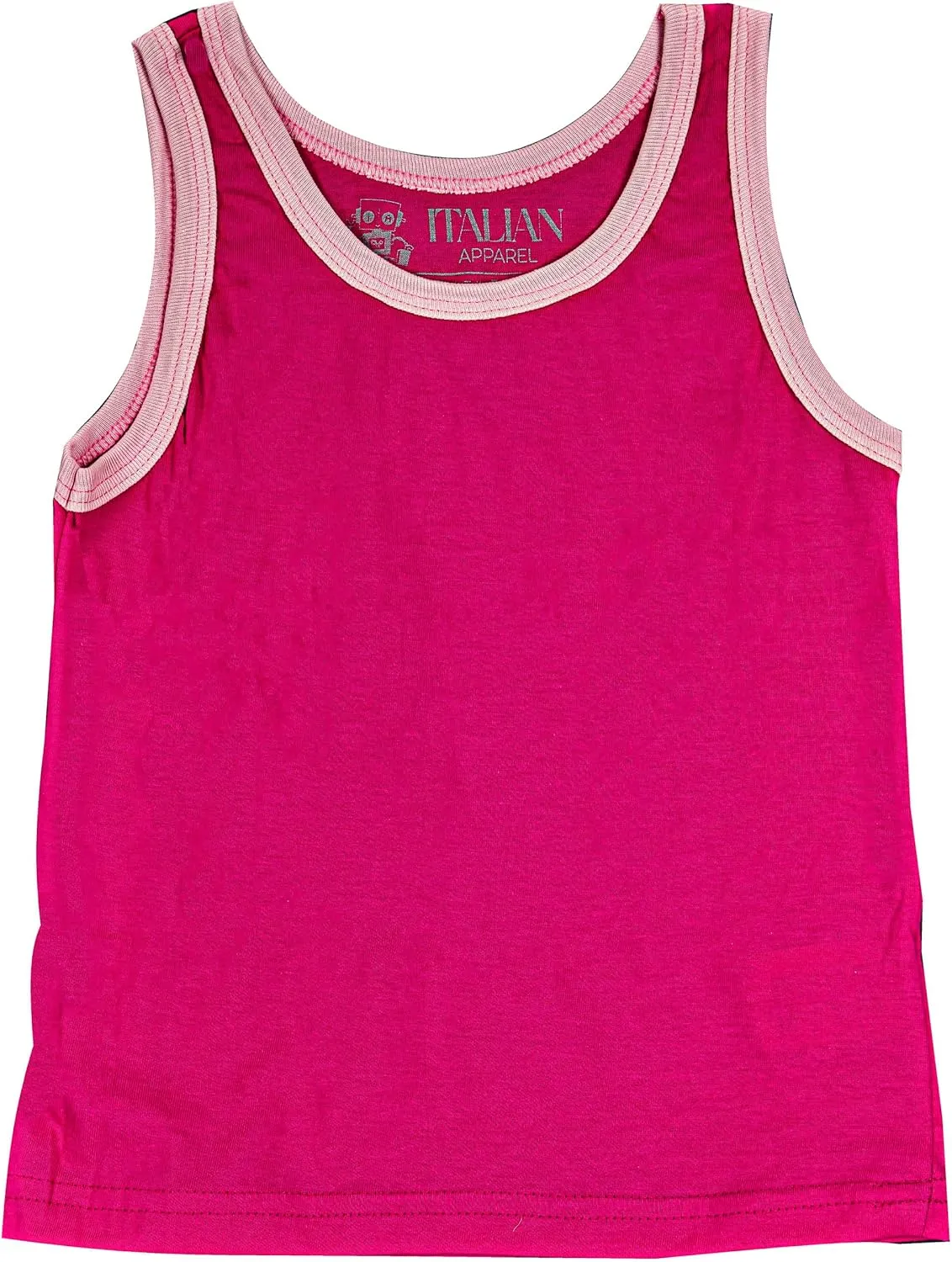 ITALIAN APPAREL - Toddler & Boys and Girls Shirts Tank TOP - 100% Cotton Imported Kids Uniforms Clothes Tshirts Underwear