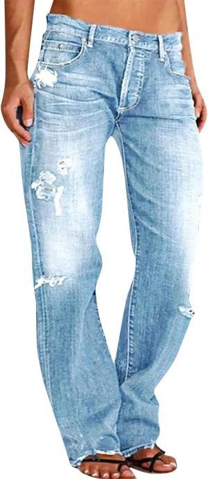 Jeans for Women Rompers Overalls Bib Jumpsuits Ripped Denim Jeans Women's Women's Jeans Pants for Women Vintage