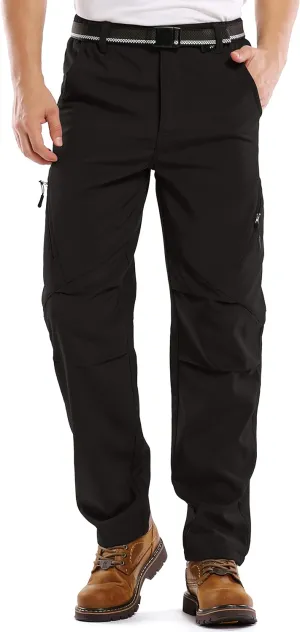 Jessie Kidden Mens Waterproof Hiking Pants, Outdoor Snow Ski Fishing Fleece Lined Insulated Soft Shell Winter Pants