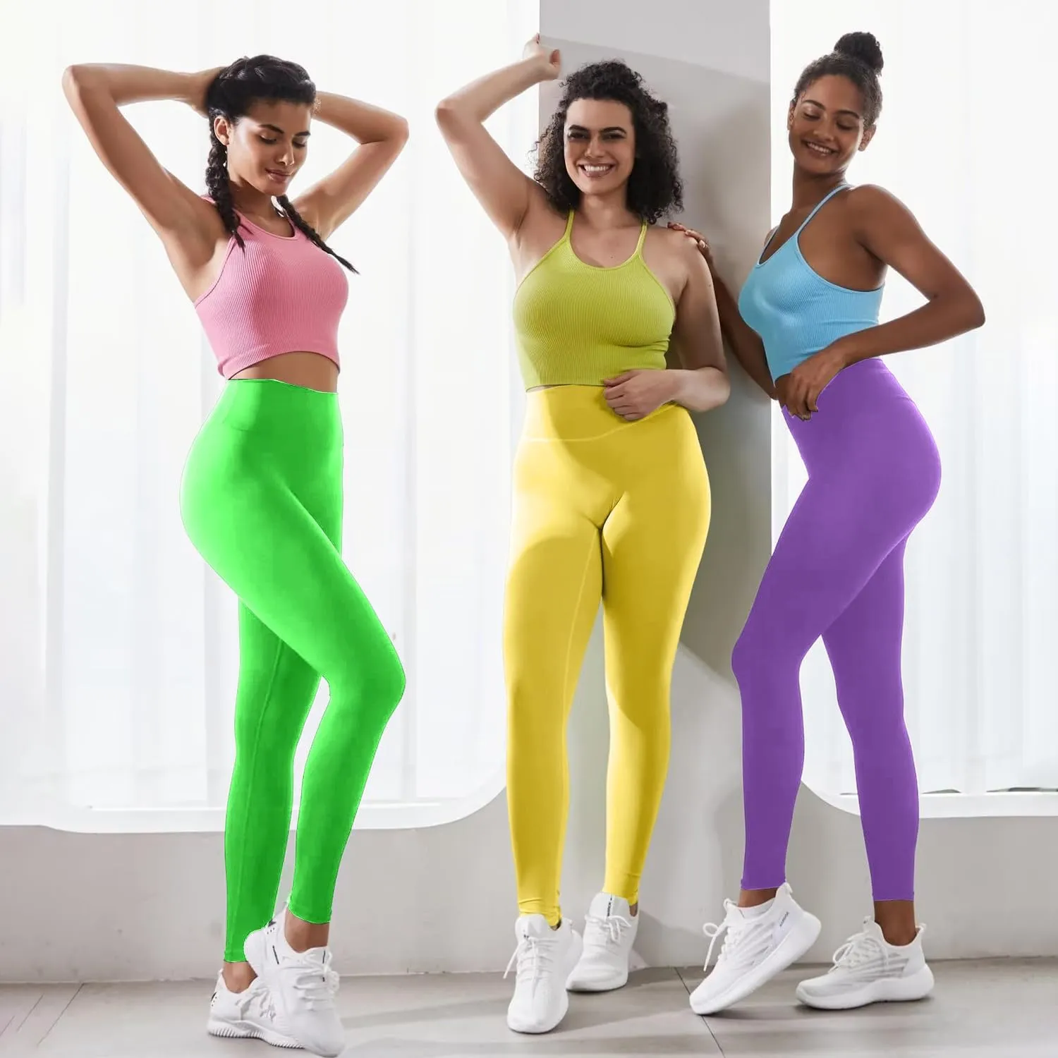 JQ JQAMAZING Seamless Scrunch Workout Leggings for Women Buttery Soft Gym Yoga Pants Opaque Tights