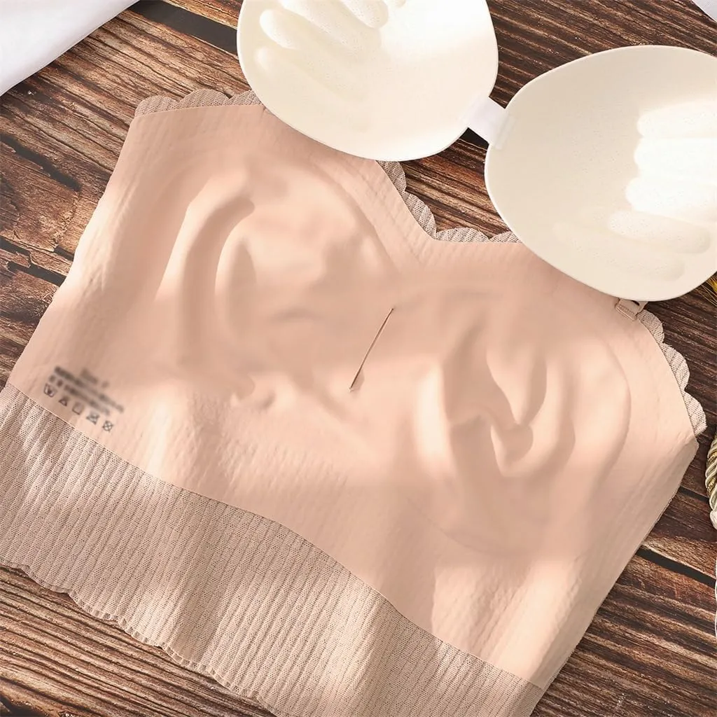JSEIAJB Wearing a Camisole Vest for Women with a Bottom Layer for Inner Wear and a Chest Pad for Outer Wear